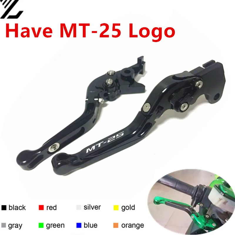 

MT-25 LOGO FOR YAMAHA YZF R3 R25 2014 2015 2016 MT-03 MT-25 Motorbike Adjustable Folding Extendable Moto Clutch Brake Levers