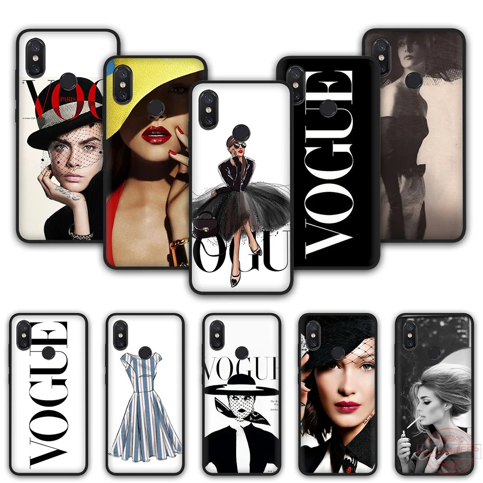 WEBBEDEPP black and white vogue TPU phone case for Xiaomi Mi 6 8 A2 Lite A1 F1 9 MAX 3 SE |