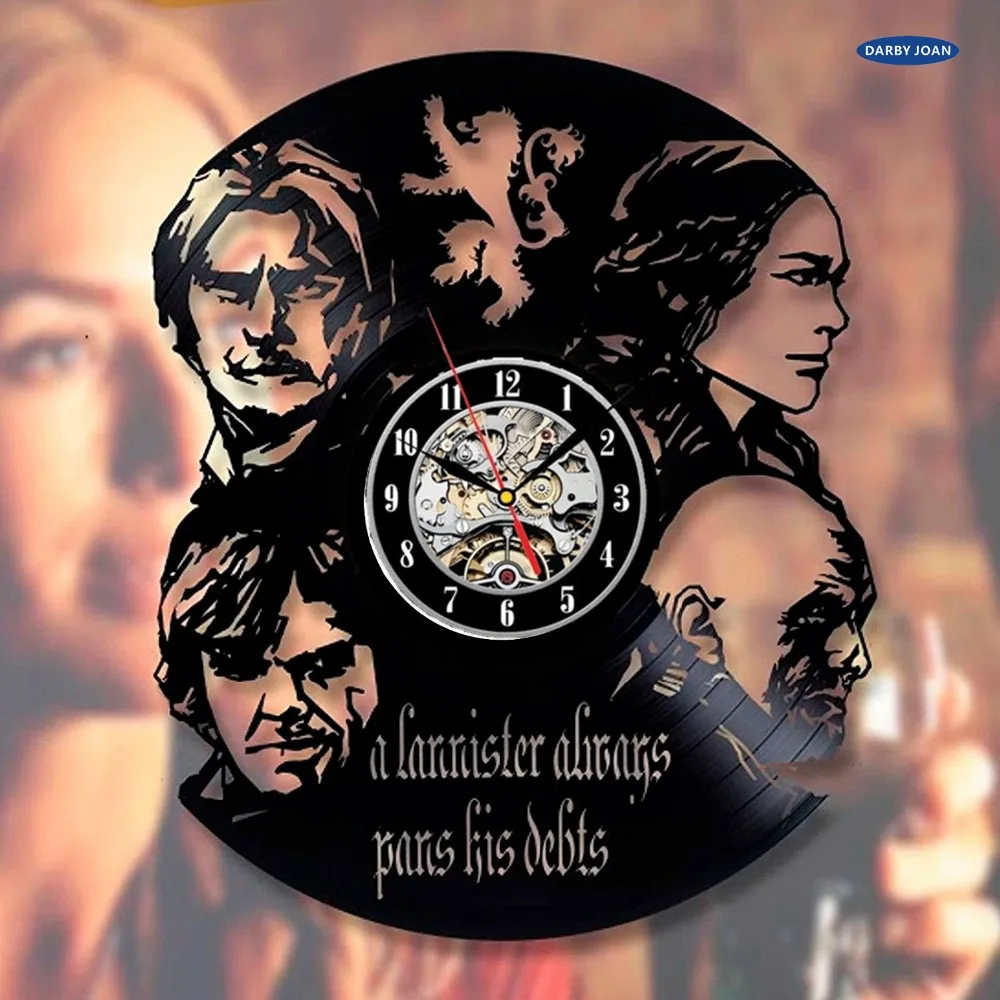 украшения для дома Игра Throns Стены Винил Часы Подарок Свадьба День Рождения Декор