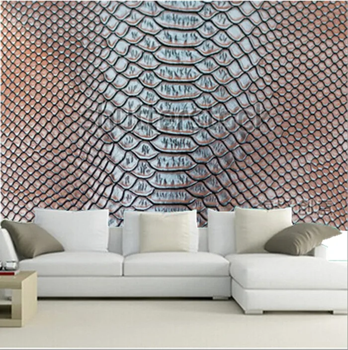 

Custom 3D murals,brow snakeskin pattern texture background papel de parede,living room sofa TV wall bedroom wall paper