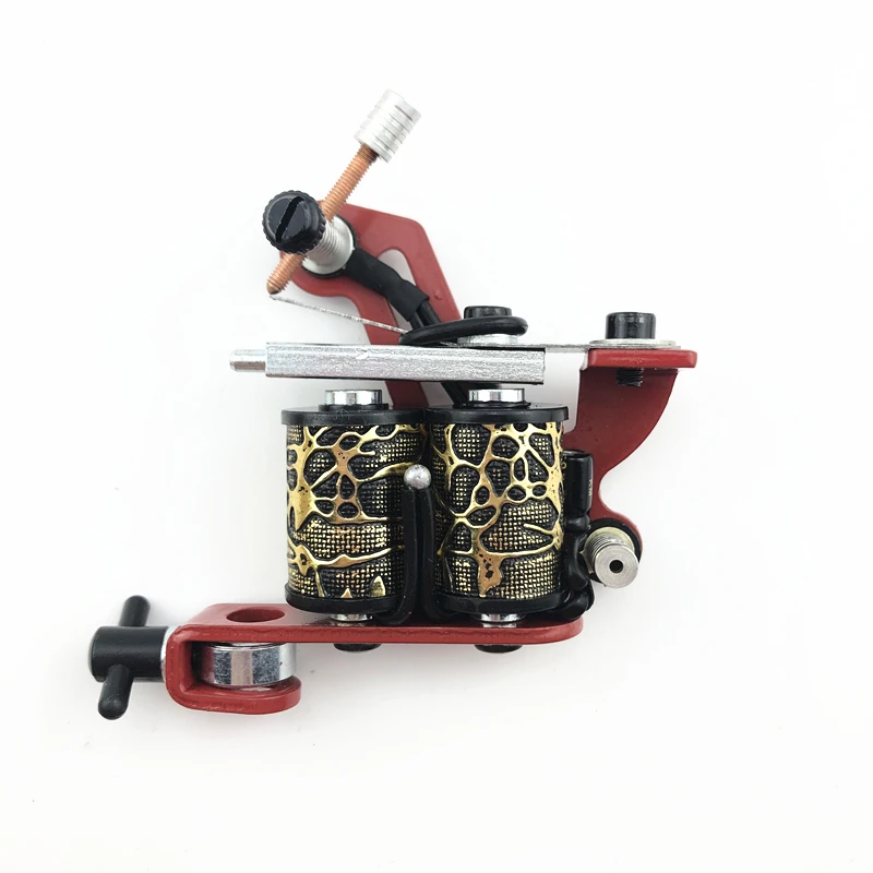 Newest Tattoo Coil Machine Handmade For Liner Shader Beginner 10 Wraps Professional Gun NM133 | Красота и здоровье