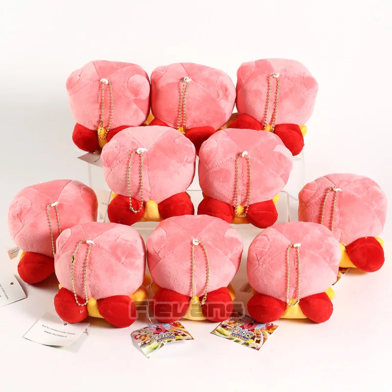 Kawaii Kirby мини плюшевые подвески куклы мультфильм Мягкие игрушки 10 шт./партия