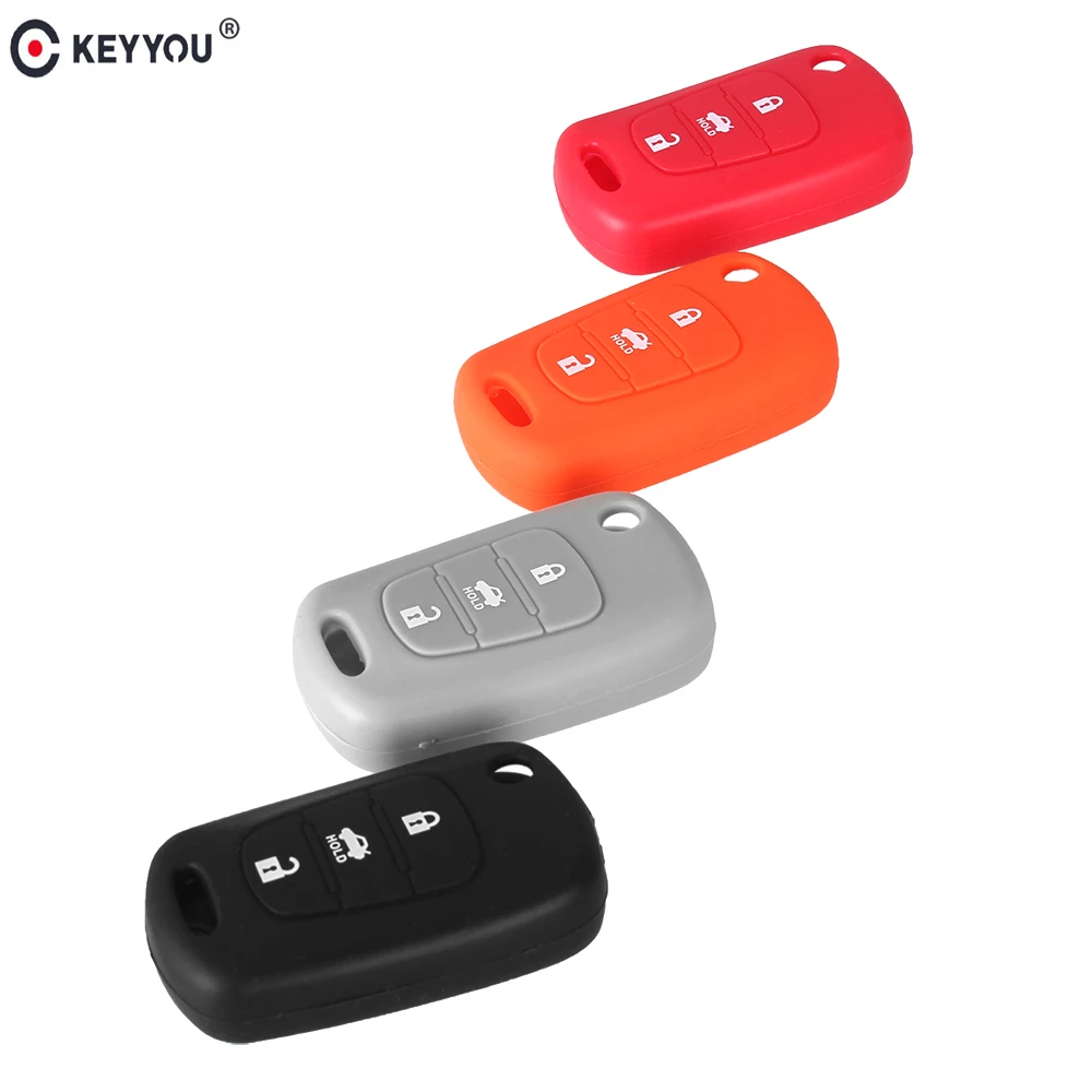 Силиконовый чехол для ключей KEYYOU 3 кнопки Hyundai i20 i30 i35 iX20 iX35 ix30 Solaris Verna KIA K2 K5 Sportage