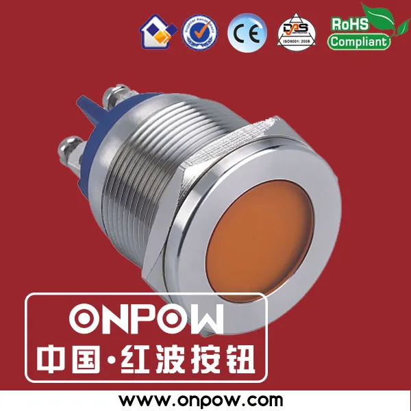 ONPOW 22 мм антивандальная плоская головка индикатор из нержавеющей стали летная