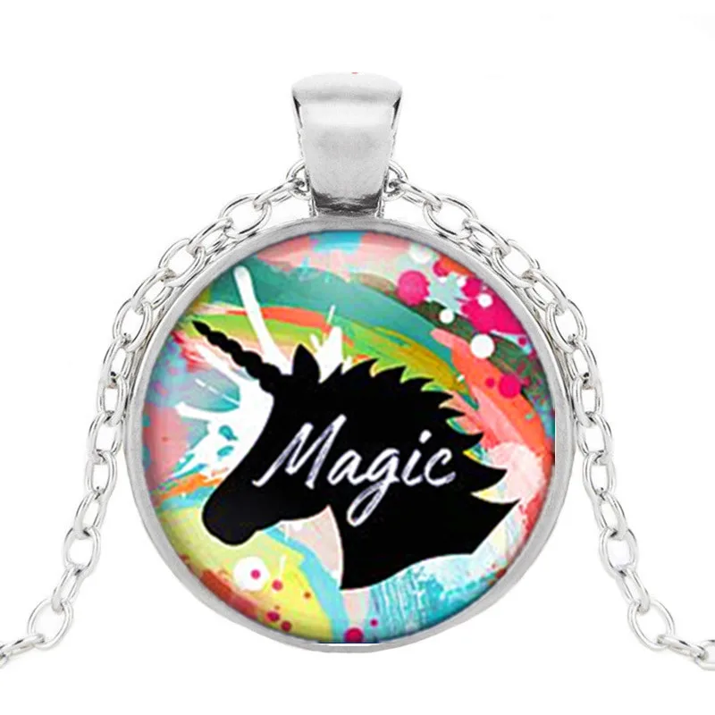 DJS59 New 2018 Silver Gold Colour Unicorn Pendant Necklace Jewelry Gifts With Girls Magical Creature Fantasy Magic Angel Fashion | Украшения