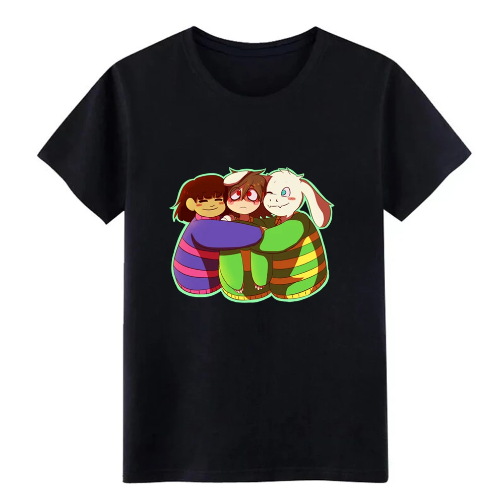Футболка с надписью undertale asrie l and frisk hugging chara трикотажная S XXXL из 100% хлопка уличная