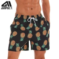 aimpact mens board pinapple quick dry summer beach swim shorts fashion new surf hawaii mesh lining liner trunks am2192