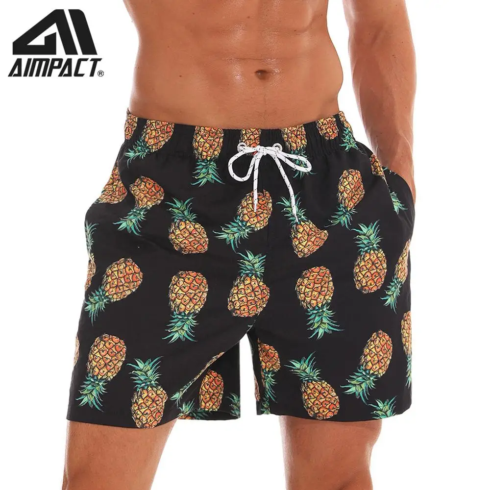 Aimpact мужские пляжные шорты Pinapple быстросохнущие летние для плавания новые модные