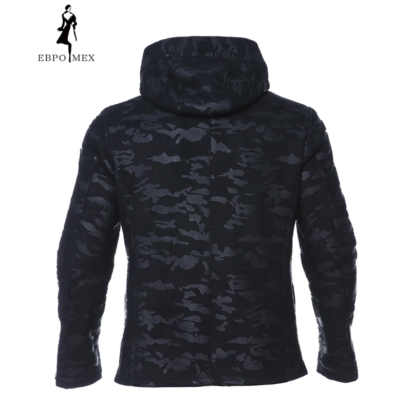 2017 модные пальто с мехом зимнее мужские дубленки Стиль водолазка Военное Дело