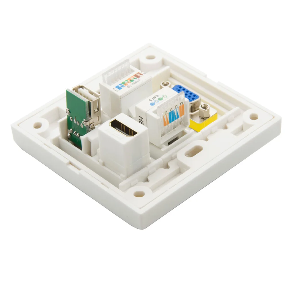86 Тип без винта VGA RJ45 RJ11 HDMI USB для женщин настенная пластина