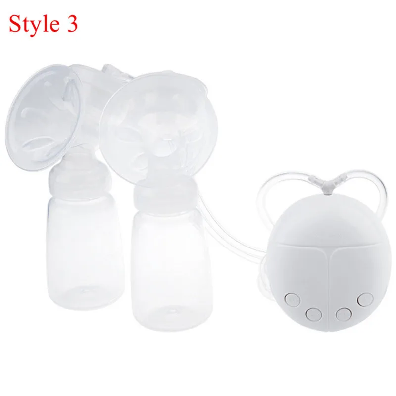 Style 3 Двусторонние электрические молокоотсосы с бутылочкой для молока USB кабель PP BPA бесплатно Мощные интеллектуальные молокоотсосы для грудного вскармливания - Цвет: Style 3