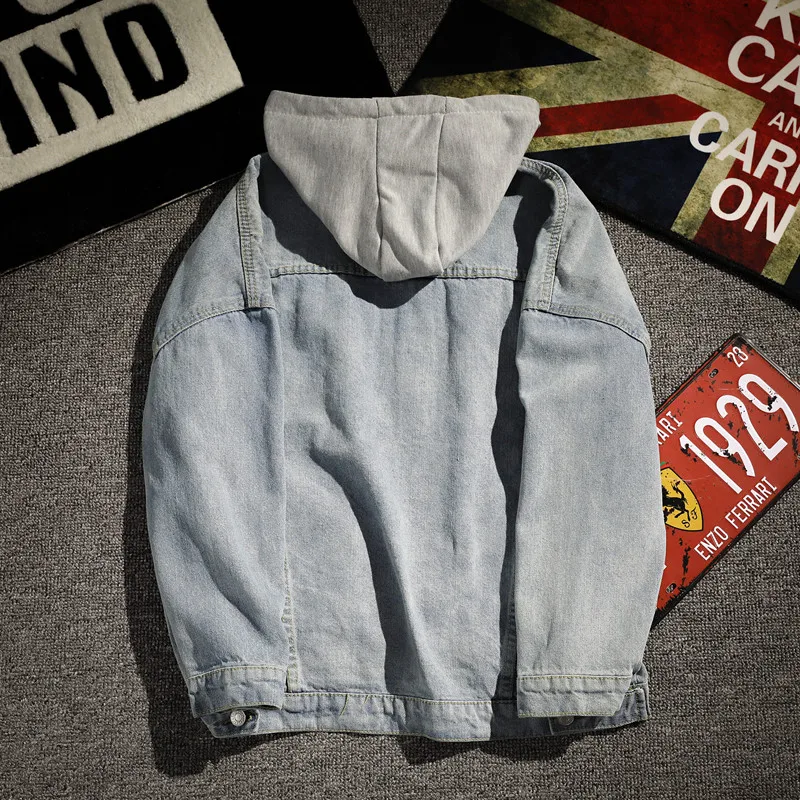 

2019 New Denim Jacket Casual Hooded Male Jackte Comfortable Cowboy