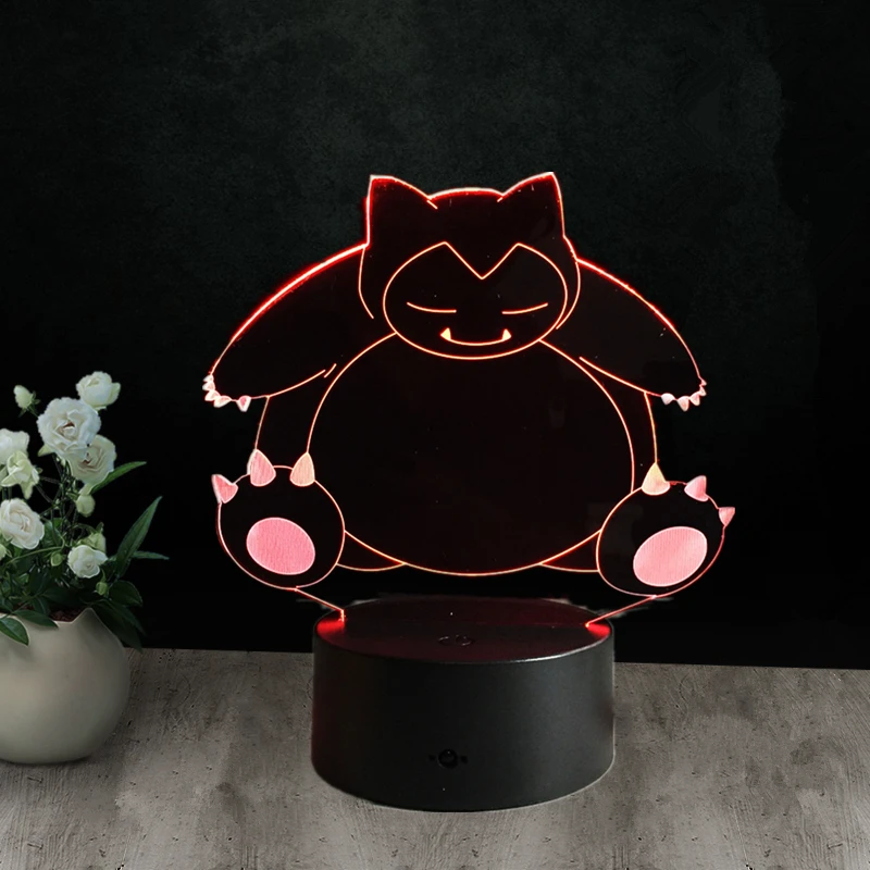 Подарок на день матери Пикачу 3D атмосфера 7 цветов меняющая фигуру лампа