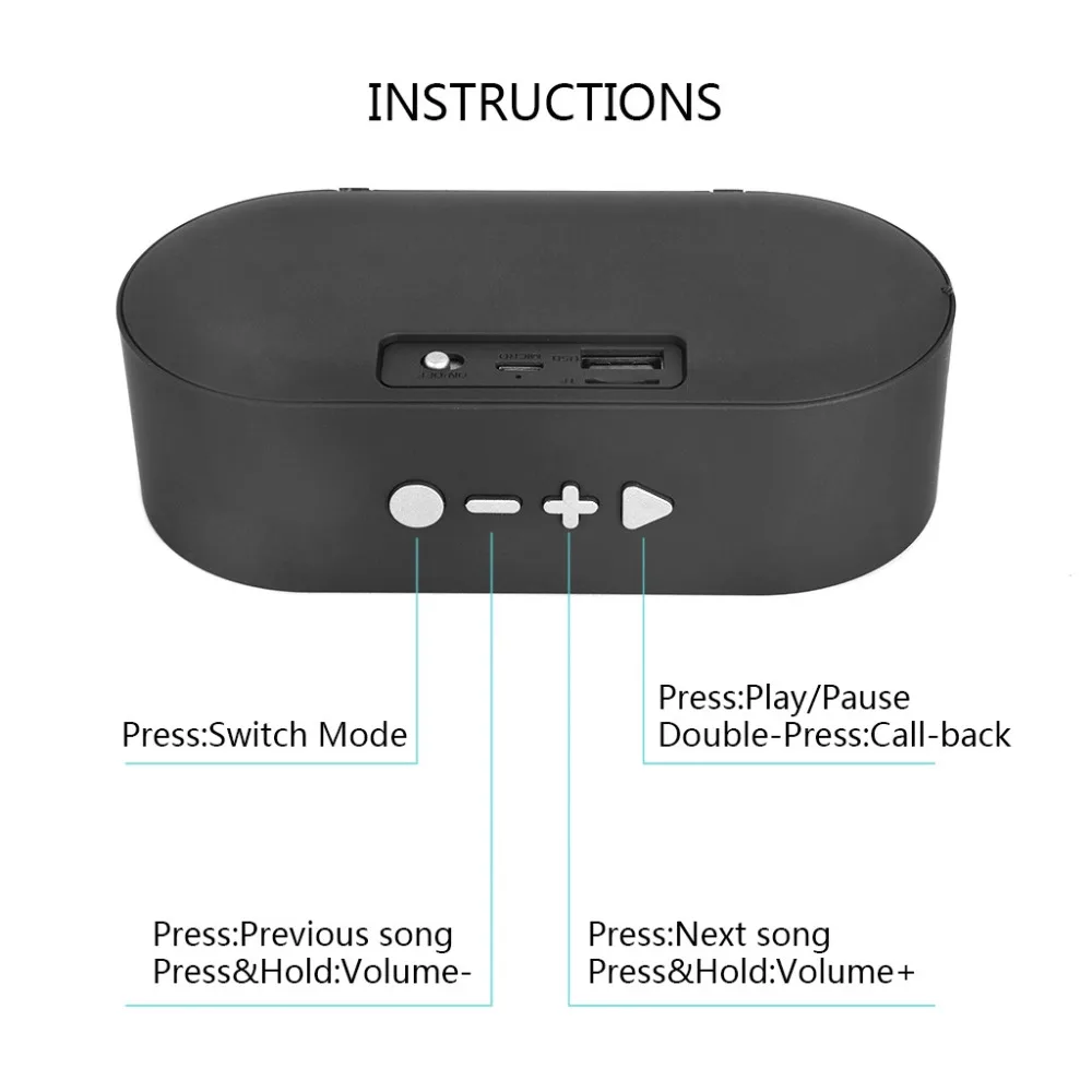 Новинка 2019 Беспроводная bluetooth колонка радио U Disk|Портативные колонки| |