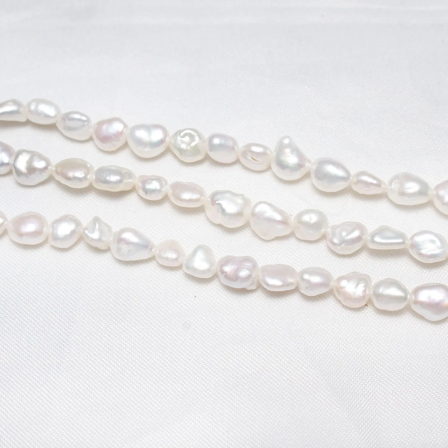 Cultured Potato Freshwater Pearl Beads Natural White 6mm Irregular Wholesale Jewelry Making Shape For Fashion Bracelet Necklace | Украшения
