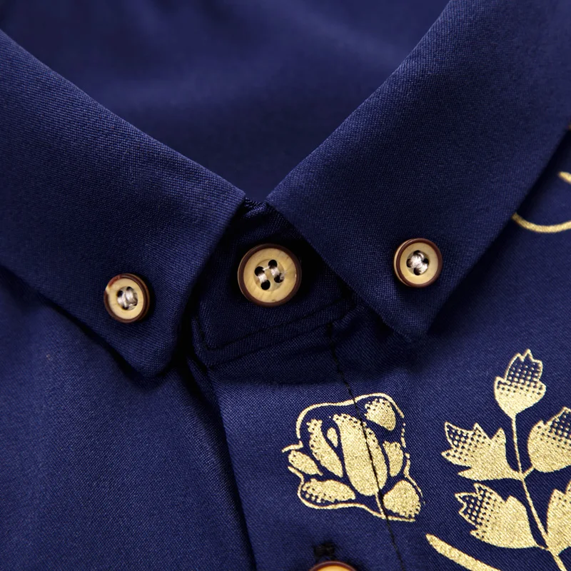 2019 модная повседневная приталенная брендовая мужская рубашка с длинным рукавом