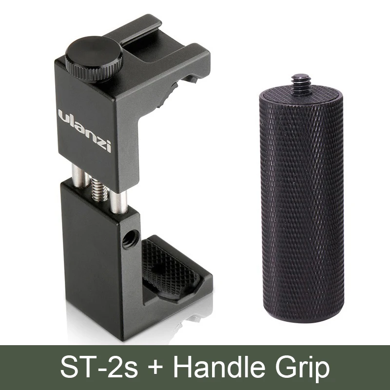 With Handle Rig Ulanzi ST-02S алюминиевый штатив для телефона вращающийся вертикальный горизонтальный зажим держателя телефона w Холодный башмак крепление для iPhone X 8 7 Plus - Цвет: With Handle Rig