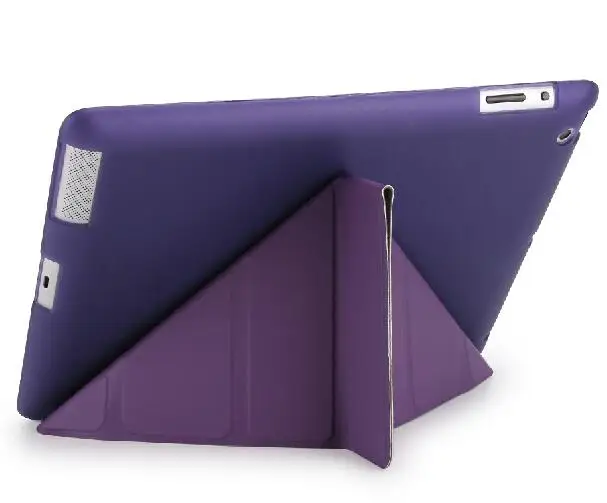 purple Чехол для iPad 2/3/4, iPad 3, iPad 4, 9,7 дюймов, мягкий силиконовый чехол из ТПУ с мягкой задней крышкой, многоразовый чехол из искусственной кожи с магнитной застежкой - Цвет: purple