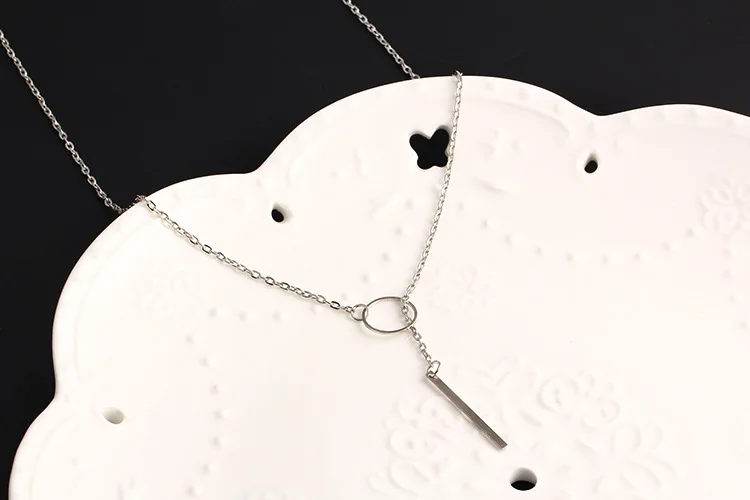 Ожерелье и подвески QHQ Геометрическая длинная цепь ожерелье серебряное золото