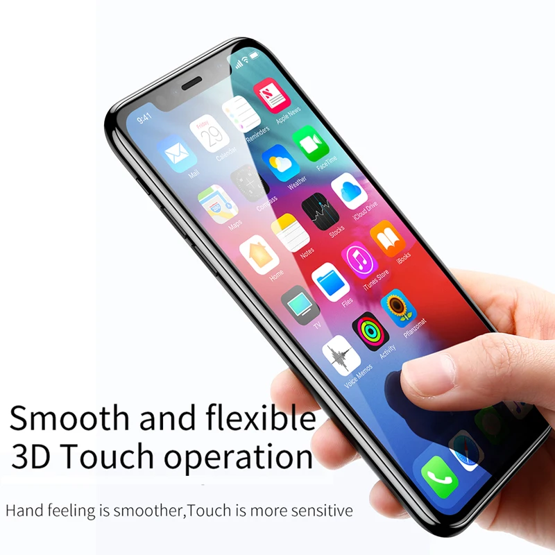 Защитное стекло RONICAN закаленное 0 3 мм для iPhone Xs Max/X/Xr/S/3D|Защитные стёкла и плёнки