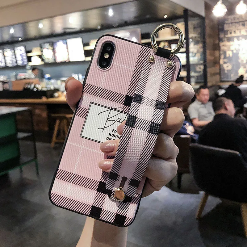 Ремешок на запястье, чехол для телефона для iphone 7, чехол с кисточками, подставка для iphone 6, 6s, 7, 8 Plus, X, iphone, XR, XS, Max, чехол