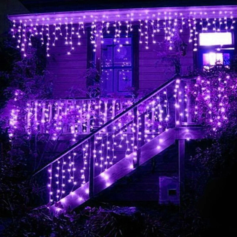 

4.5M 96 LED Icicle Curtain Window Lights Waterfall Fairy String Lights for Indoor Outdoor Christmas Holiday Wedding Garlands
