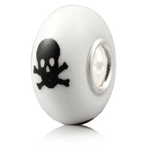 Skull Head Bead Choruslove страшный череп Шарм подлинный 925 Серебряный Скелет Бусины fit Pandora Подвески Хэллоуин ювелирный браслет сделай сам - Цвет: Skull Head Bead