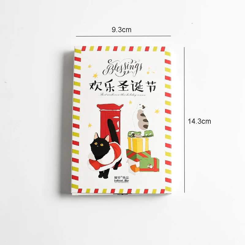 30 шт./кор. открытка Merry Christmas бумажная поздравительная карточка на Рождество и