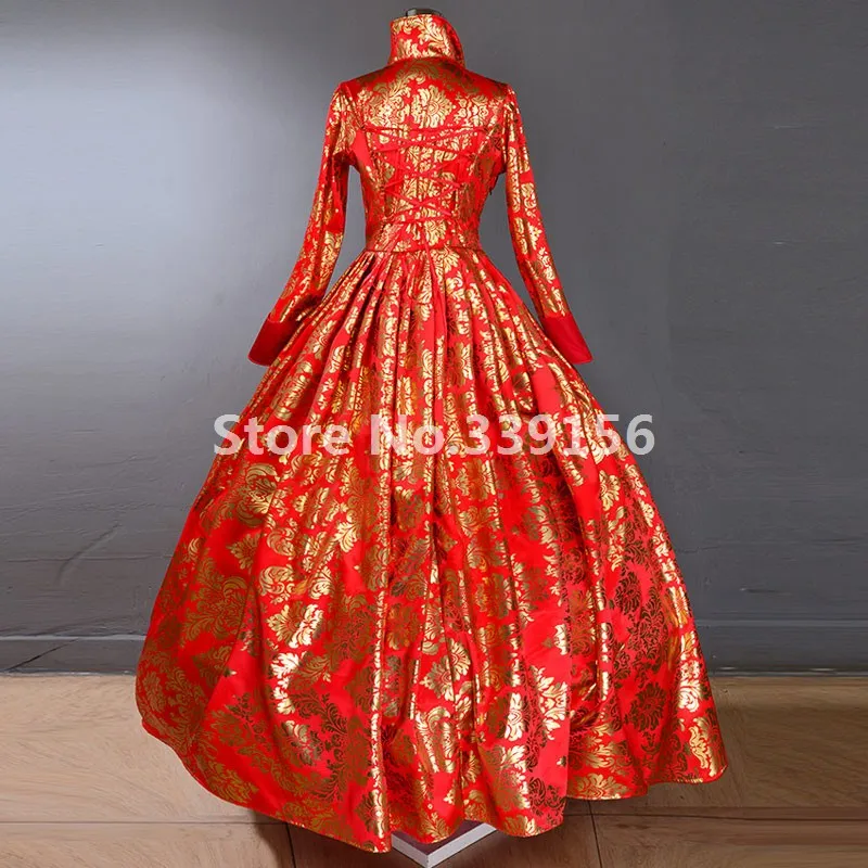 Женское платье Рококо в готическом викторианском стиле красное стимпанк|Женские