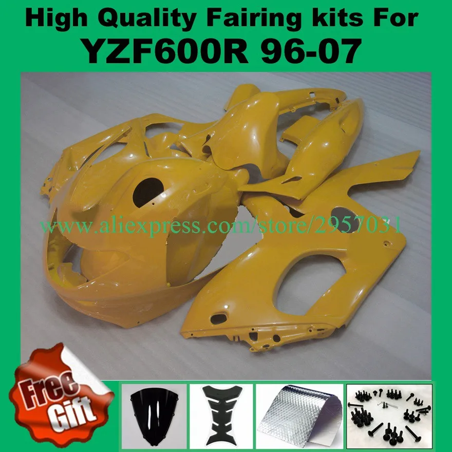 

For YAMAHA YZF600R 96-07 YZF 600R 600 96 97 98 99 00 01 02 03 04 05 06 07 All yellow Fairing Free screws+gifts