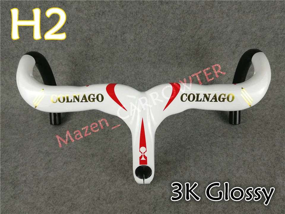 Full carbon UD Matte Black logo Black Colnago carbon road bike Handlebar Bicycle Handlebar with 400/420/440mm*90/100/110/120mm