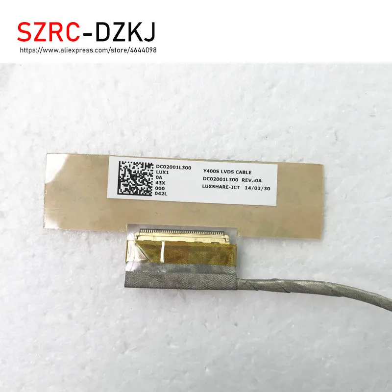 SZRCDZKJ новый оригинальный для Lenovo Y400 Y400N Y410P Y430P LVDS видео гибкий кабель PN DC02001L300 |