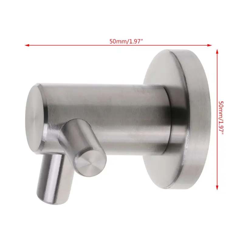 Настенный Нержавеющая Сталь Крючок для пальто с двумя зубцами вешалка одежды