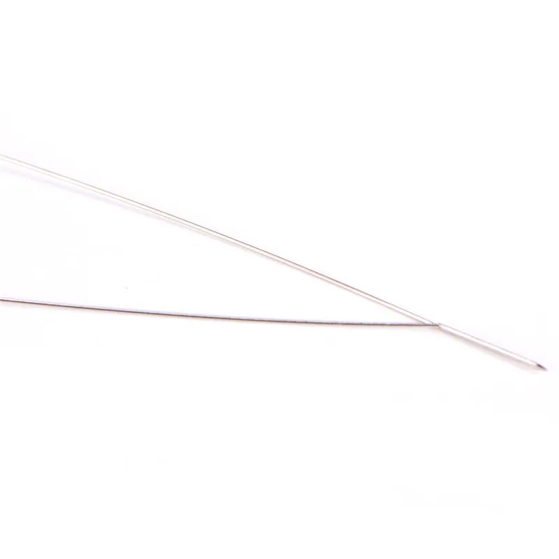 

5Pcs 102mm/114mm/127mm Big Eye Curved Beading Needles Threading String Cord Easy Jewelry Making Tools Dull Silver Color