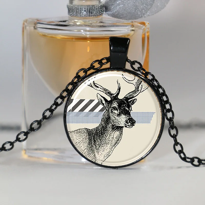 Ожерелье с оленем Винтажные Ювелирные изделия в лесу ювелирные животными