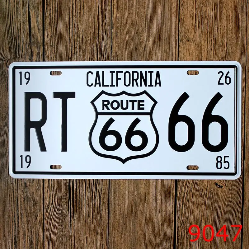 Калифорния ROUTE 66 номерной знак Искусство винтажный Сувенирный плакат подарок паб