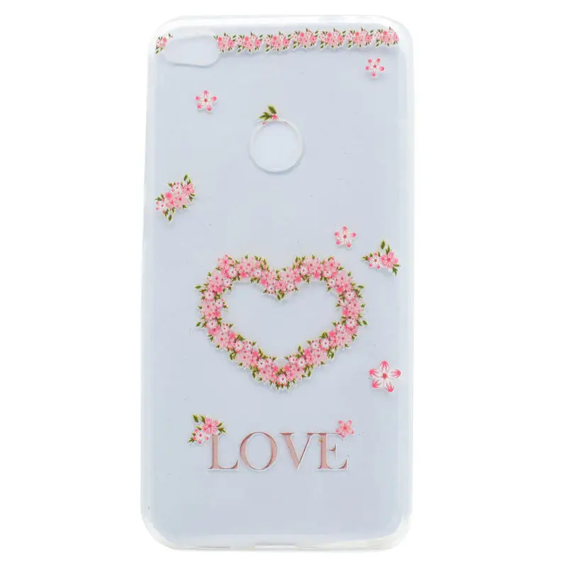 Мода Окрашенные Мягкие TPU Case For Huawei Nova 5.0 дюймов цветок Случаи Прозрачный