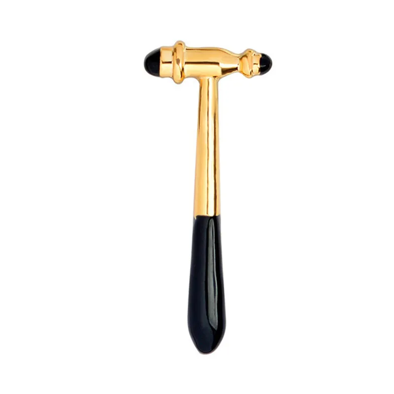 Black Enamel Pin Reflex Hammer Brooch Jewelry Doctor Nurse Medical School Graduation Student Unisex Gift Badge On A Backpack - Metal color: Gold-color