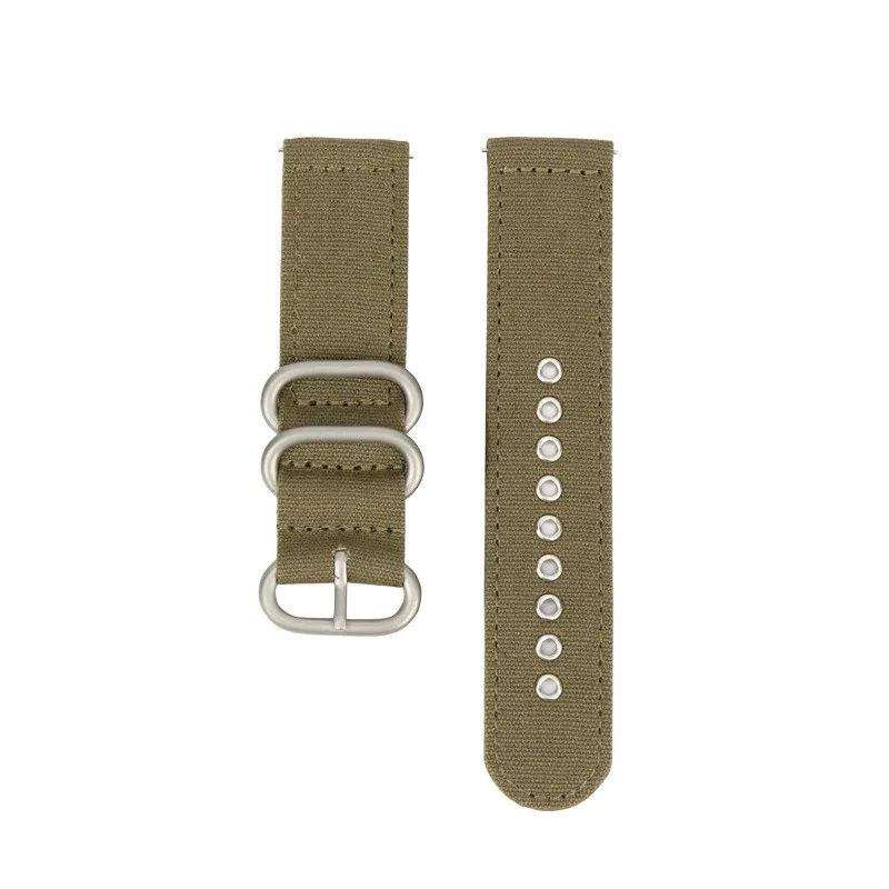 Green Silver Buckle 18 мм 20 мм 22 мм 24 мм NATO Quick Release для ремешка часов нейлоновые Баллистические ремни холщовый ремешок для умных часов 9,21 - Цвет: Green Silver Buckle