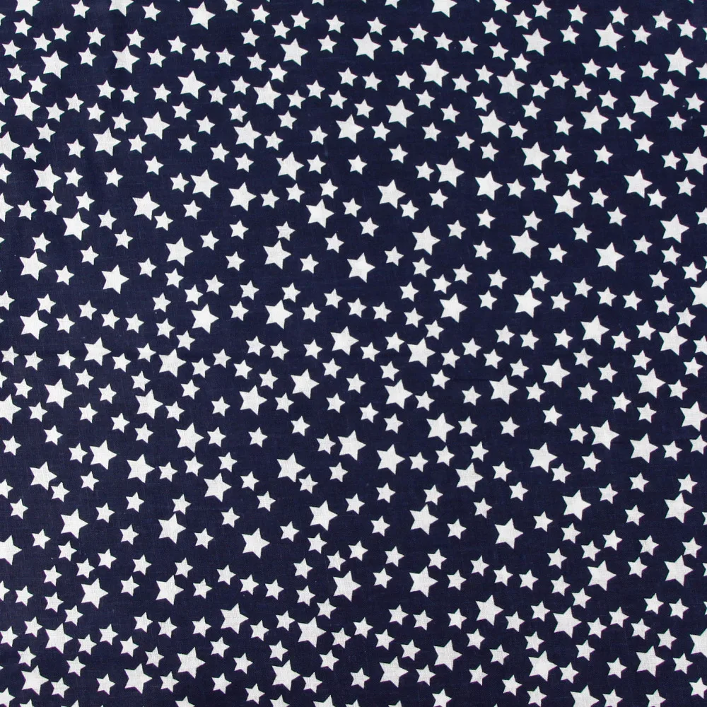 Тонкая хлопковая ткань с принтом в виде звезд 158 см х половину метра лоскутные