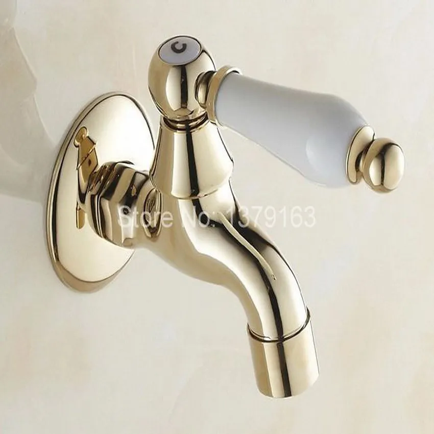 Роскошная латунная керамическая ручка золотого цвета настенная Швабра для