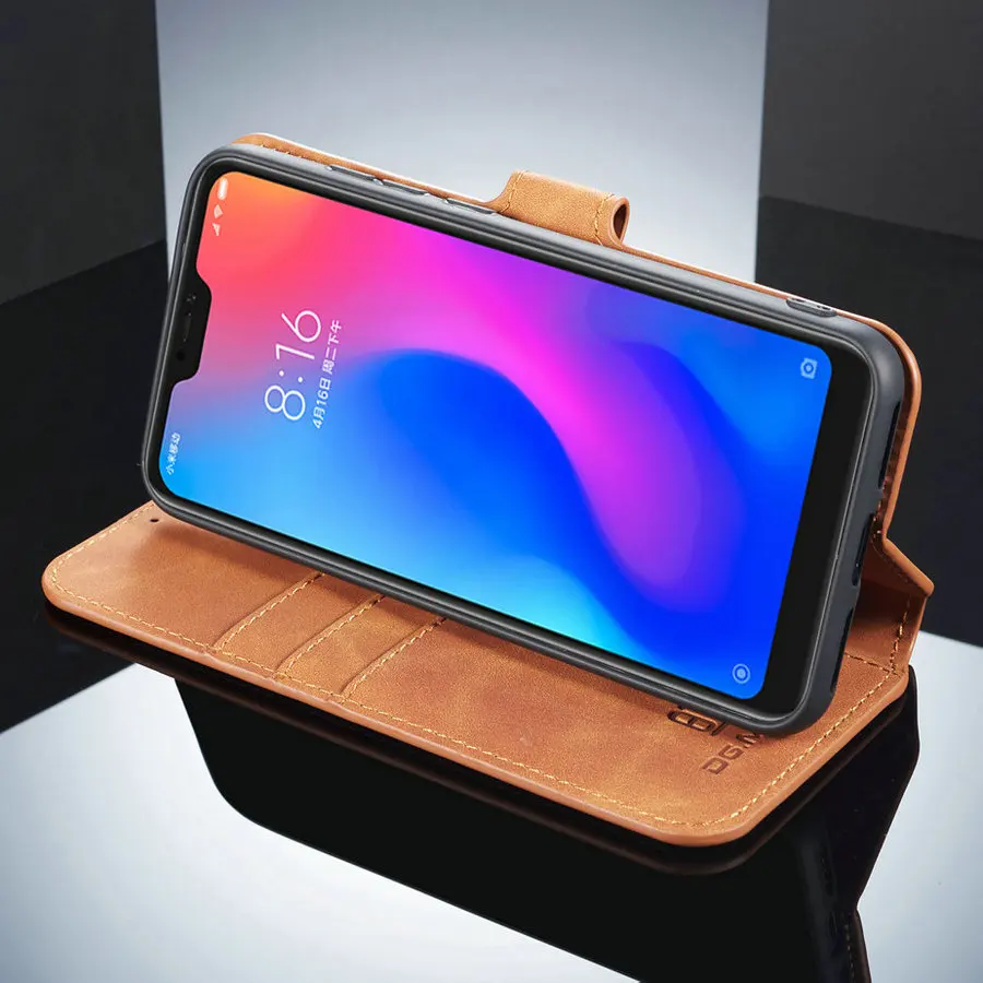 Откидной кожаный чехол DG.MING в стиле ретро для Redmi 8A 7A Note 7 8 Pro кошелек держатель