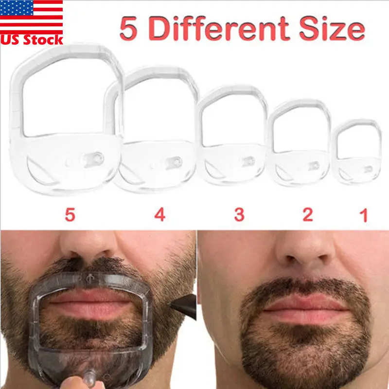 5 шт. укладка бороды инструменты для мужчин Мода Goatee формирование шаблон борода бритья набор инструмент для моделирования бороды с сумкой