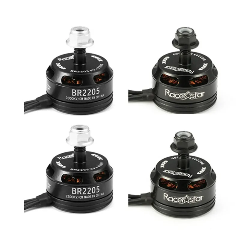 Новое поступление 4 шт. Racerstar гоночный Edition 2205 BR2205 2300KV 2-4 S бесщеточный мотор черный с сенсорным экраном для 210X220 250 280 для Квадрокоптер с дистанционным управлением