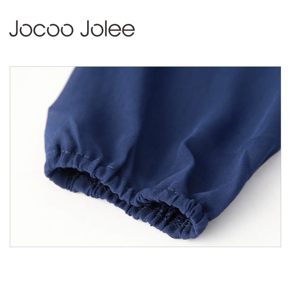 Женское теплое платье Jocoo Jolee однотонное повседневное Свободное с круглым