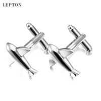 hot sale fashion plane design cufflinks for mens metal gifts airplane cufflinks silver color plane cuff links relojes gemelos