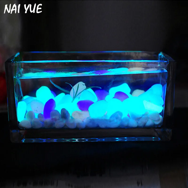 Красочный 10 шт световой светильник излучающий искусственный камешек камень