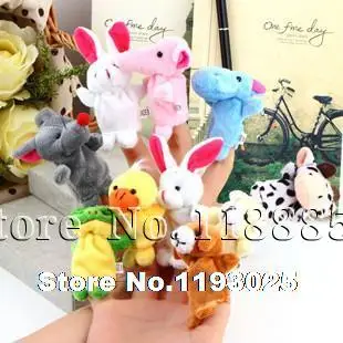 Free shipping 1pcs 10 mini hand puppet toy animal finger puppets accidentally good baby story toys | Игрушки и хобби