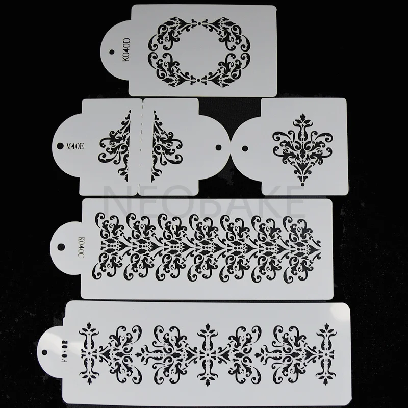 4 шт. набор кружевных трафаретов для торта инструменты выпечки украшения тортов