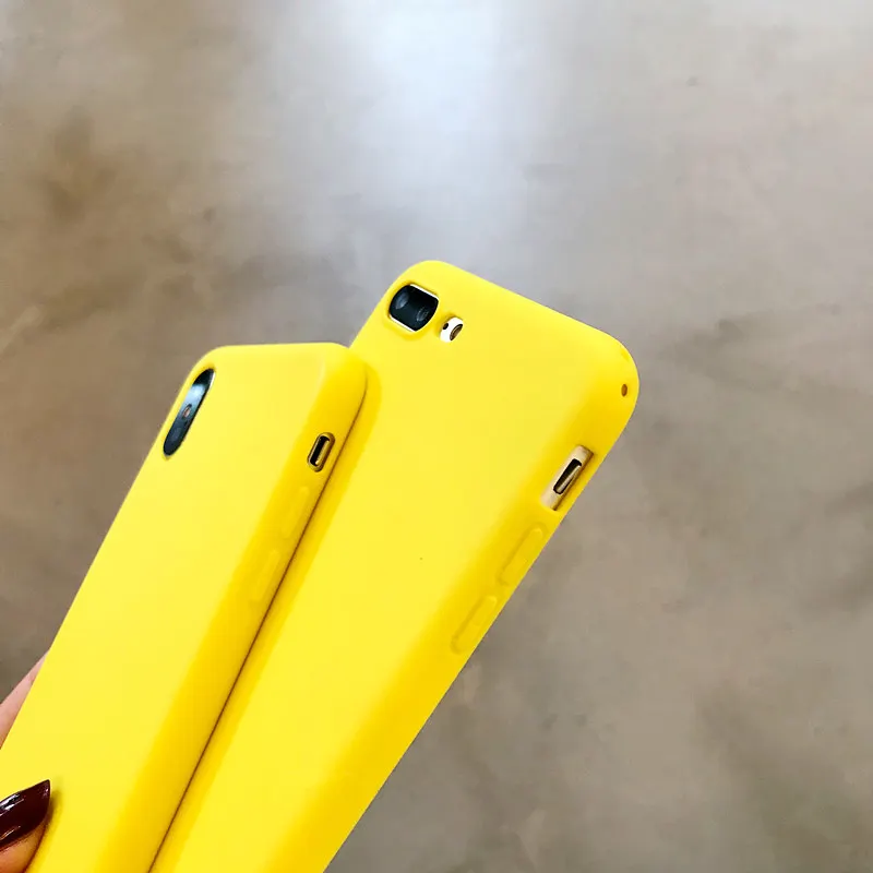 Для iphone 7 8X6 Чехол Модные Простые однотонные Цвет телефон I6 I8 I7 плюс i6s скраб яркие